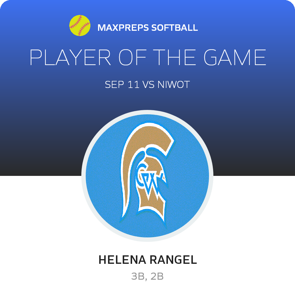 #6 Helena Rangel Player of the Game badge