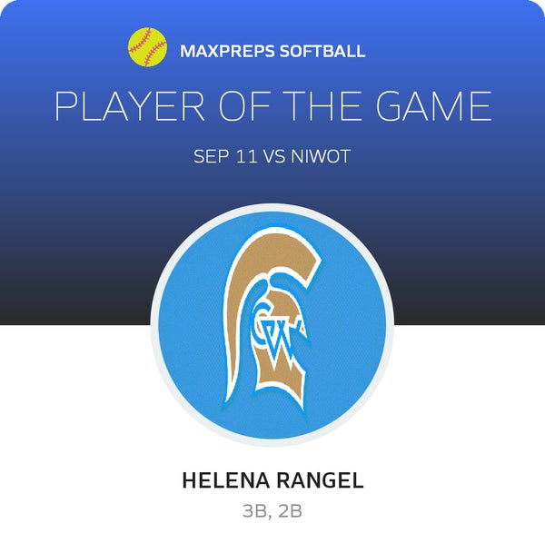 #6 Helena Rangel Player of the Game badge
