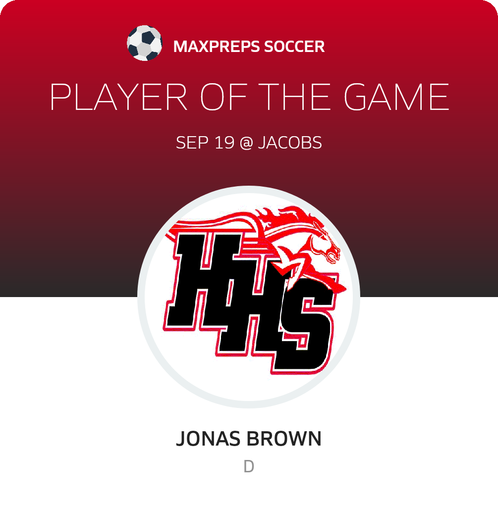 #16 Jonas Brown Player of the Game badge