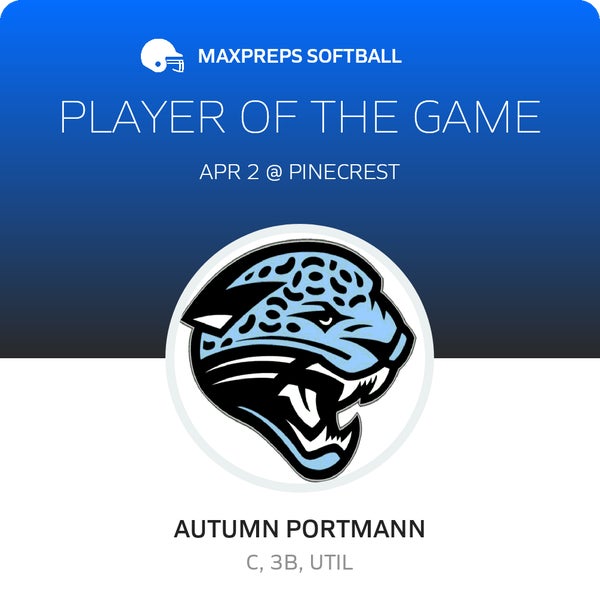 #22 Autumn Portmann Player of the Game badge