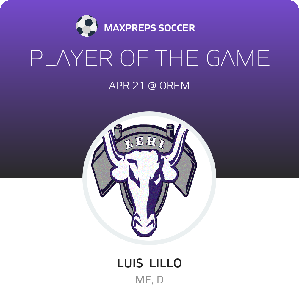 #6 Luis  Lillo Player of the Game badge