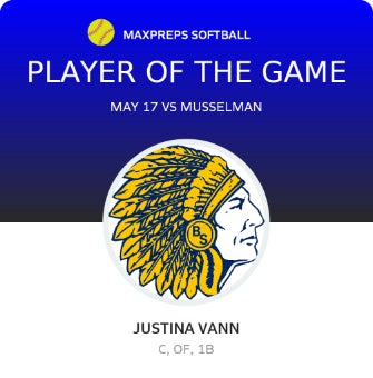 #27 Justina Vann Player of the Game badge