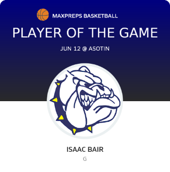 #23 Isaac Bair Player of the Game badge