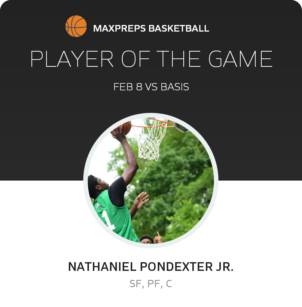 #24 N. Pondexter Jr. Player of the Game badge