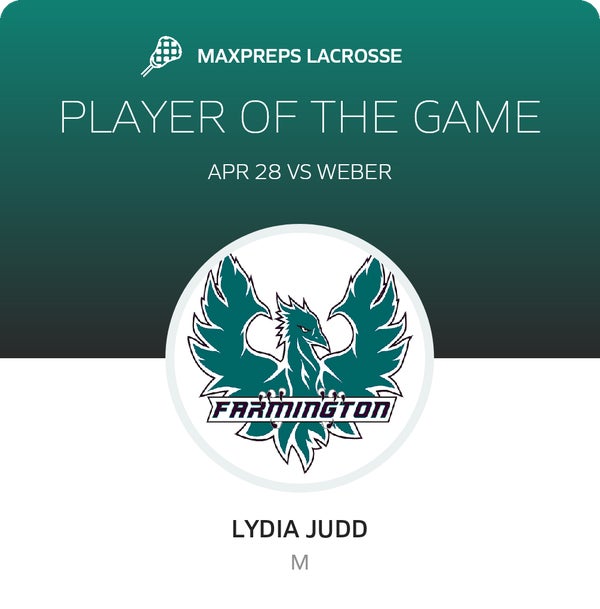 #40 Lydia Judd Player of the Game badge