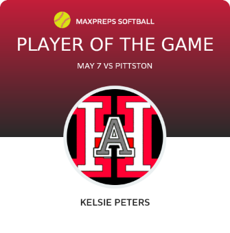 #29 Kelsie Peters Player of the Game badge