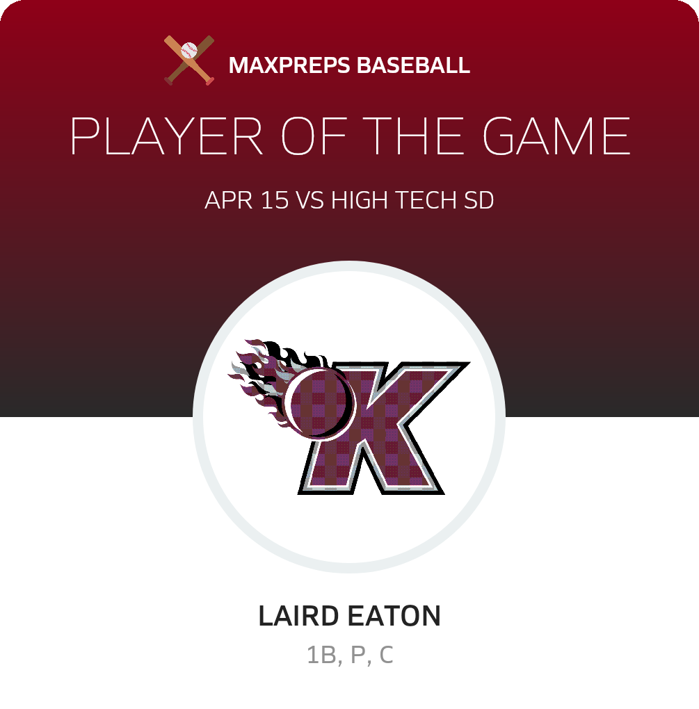 #1 Laird Eaton Player of the Game badge