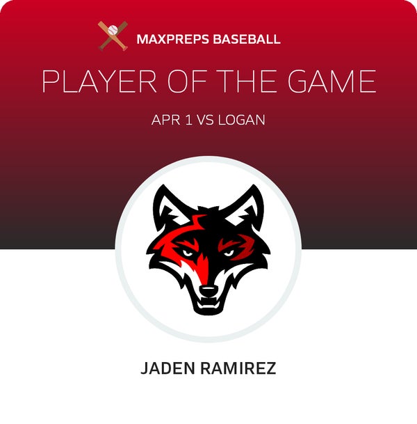 #34 Jaden Ramirez Player of the Game badge