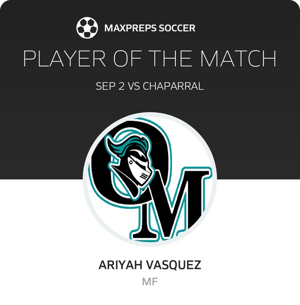 #14 Ariyah Vasquez Player of the Game badge