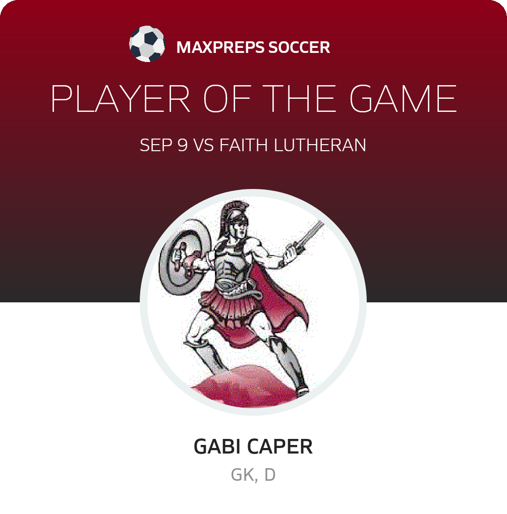 #1 Gabi Carper Player of the Game badge