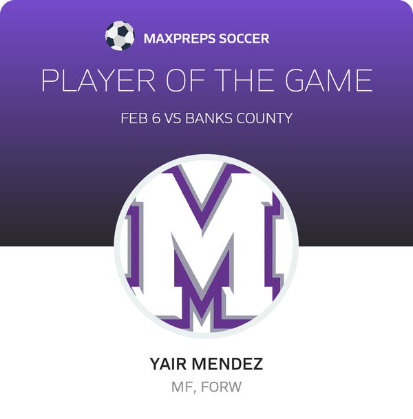 #9 Yair Mendez Player of the Game badge
