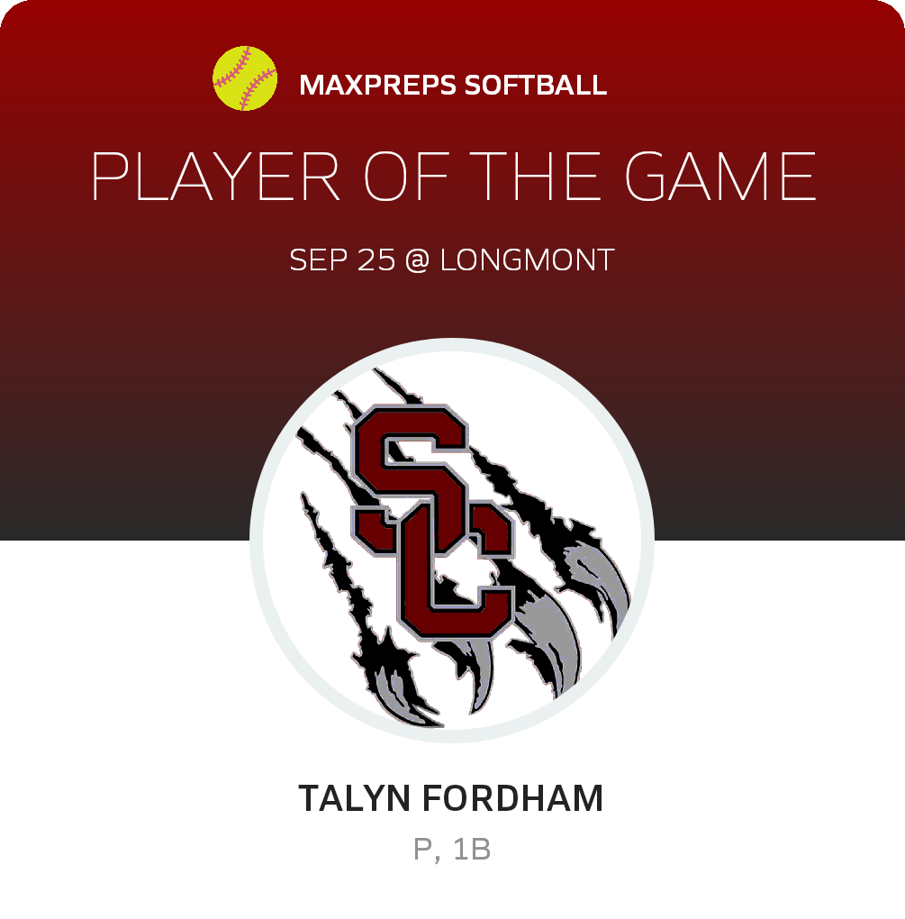 #10 Talyn Fordham Player of the Game badge