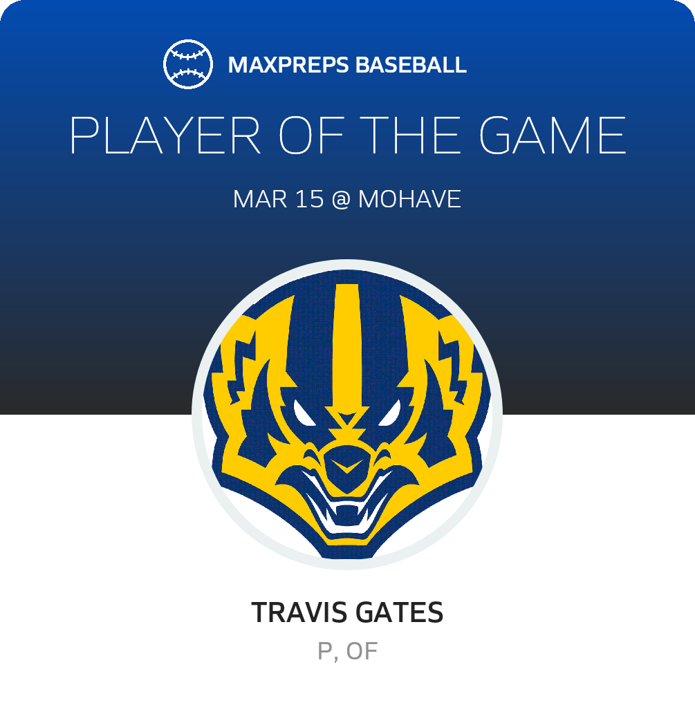 #43 Travis Gates Player of the Game badge