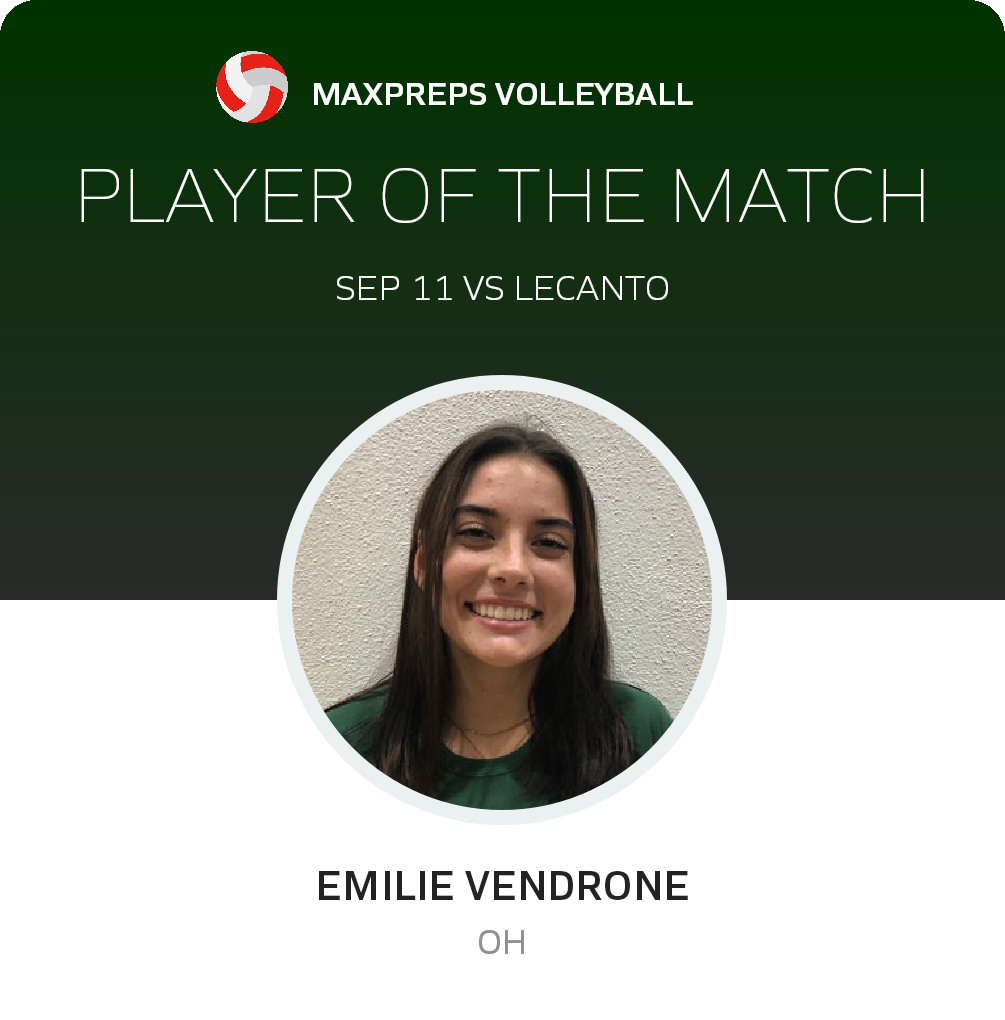 #6 Emilie Vendrone Player of the Game badge