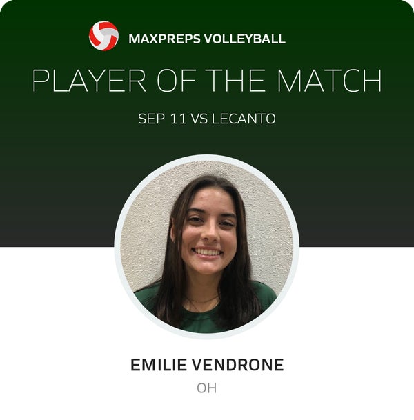 #6 Emilie Vendrone Player of the Game badge