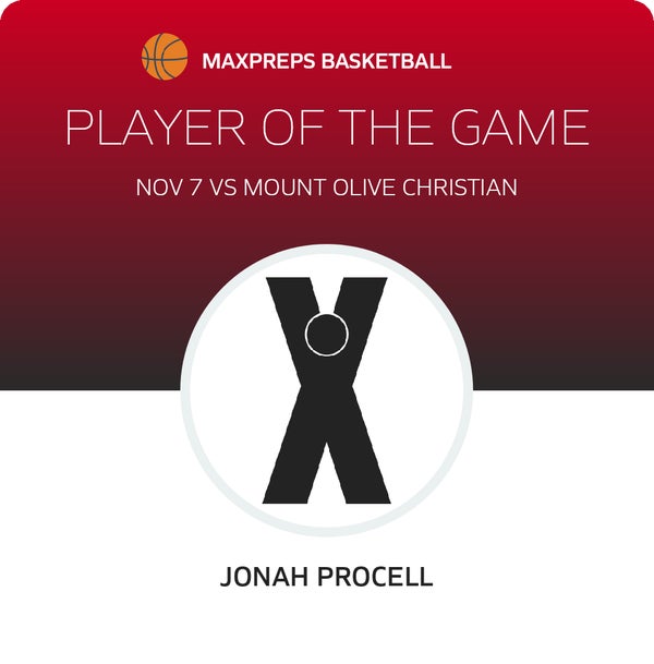 #13 Jonah Procell Player of the Game badge