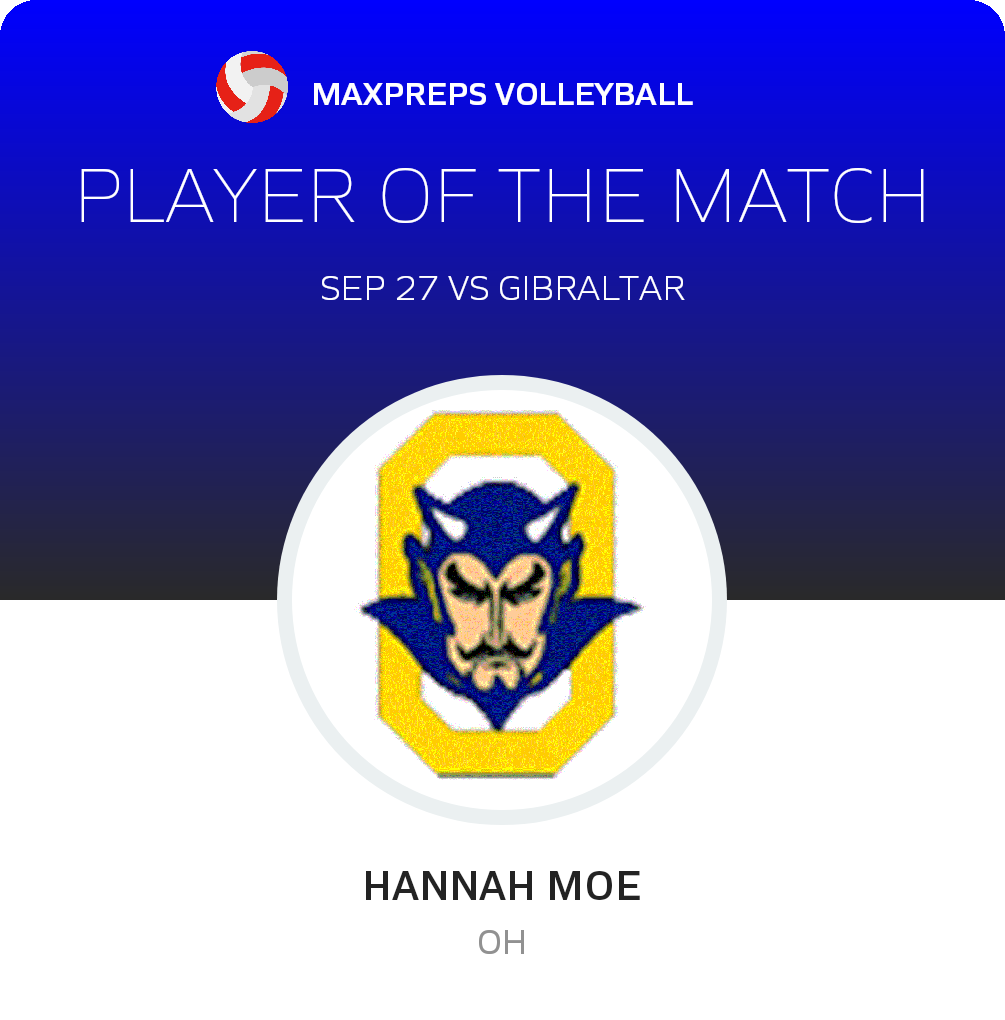 #10 Hannah Moe Player of the Game badge