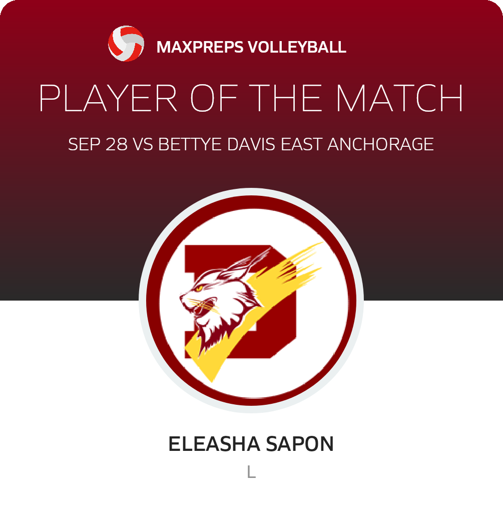 #8 Eleasha Sapon Player of the Game badge