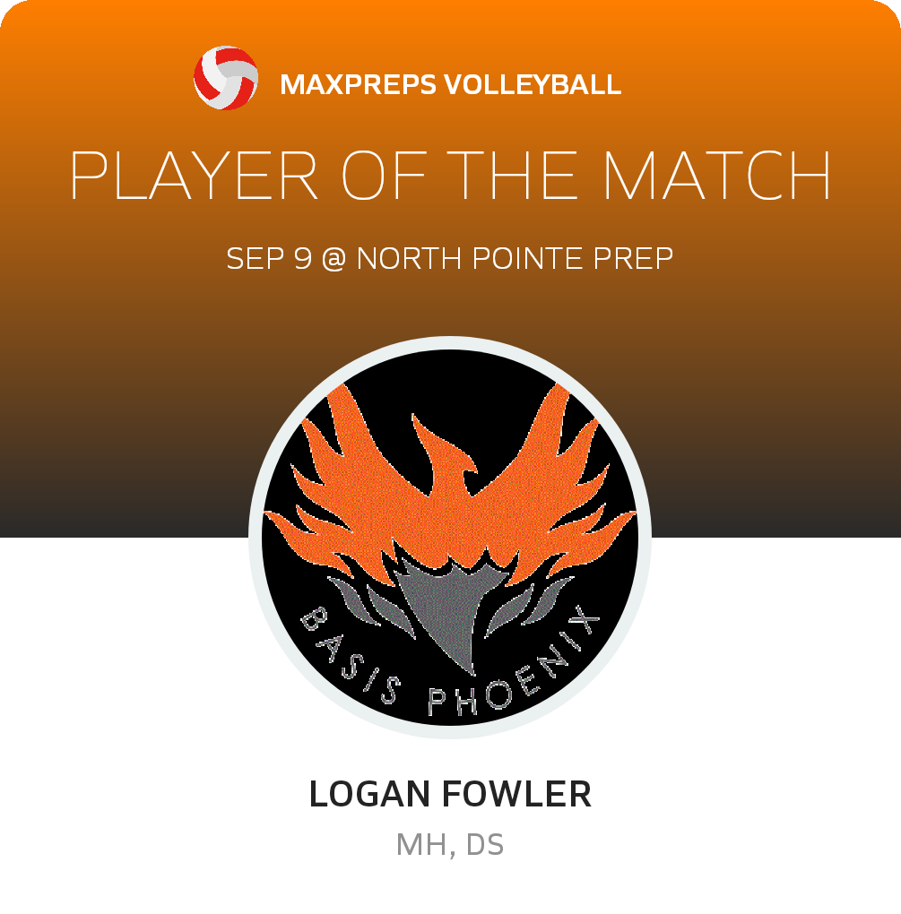 #1 Logan Fowler Player of the Game badge