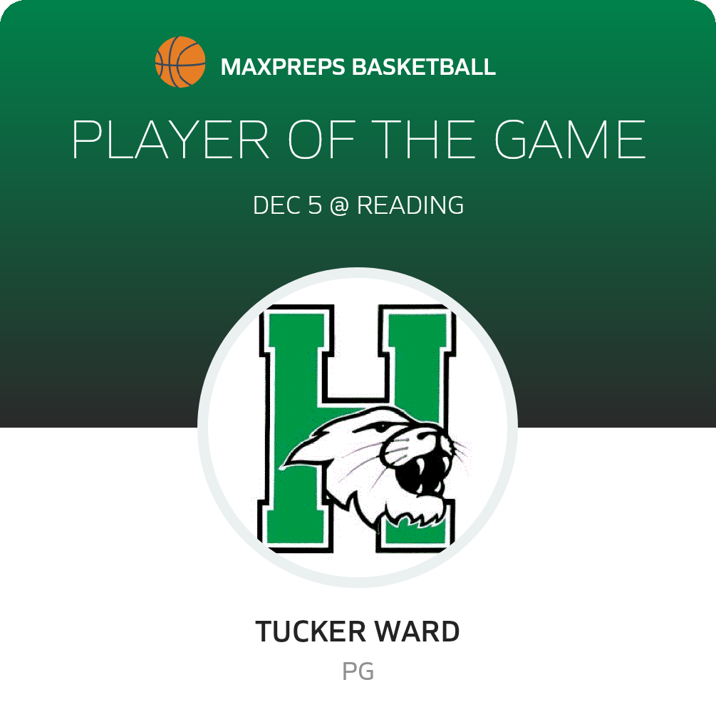 #12 Tucker Ward Player of the Game badge