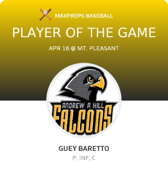 #9 Guey Baretto Player of the Game badge