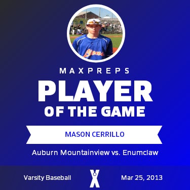#15 Mason Cerrillo Player of the Game badge