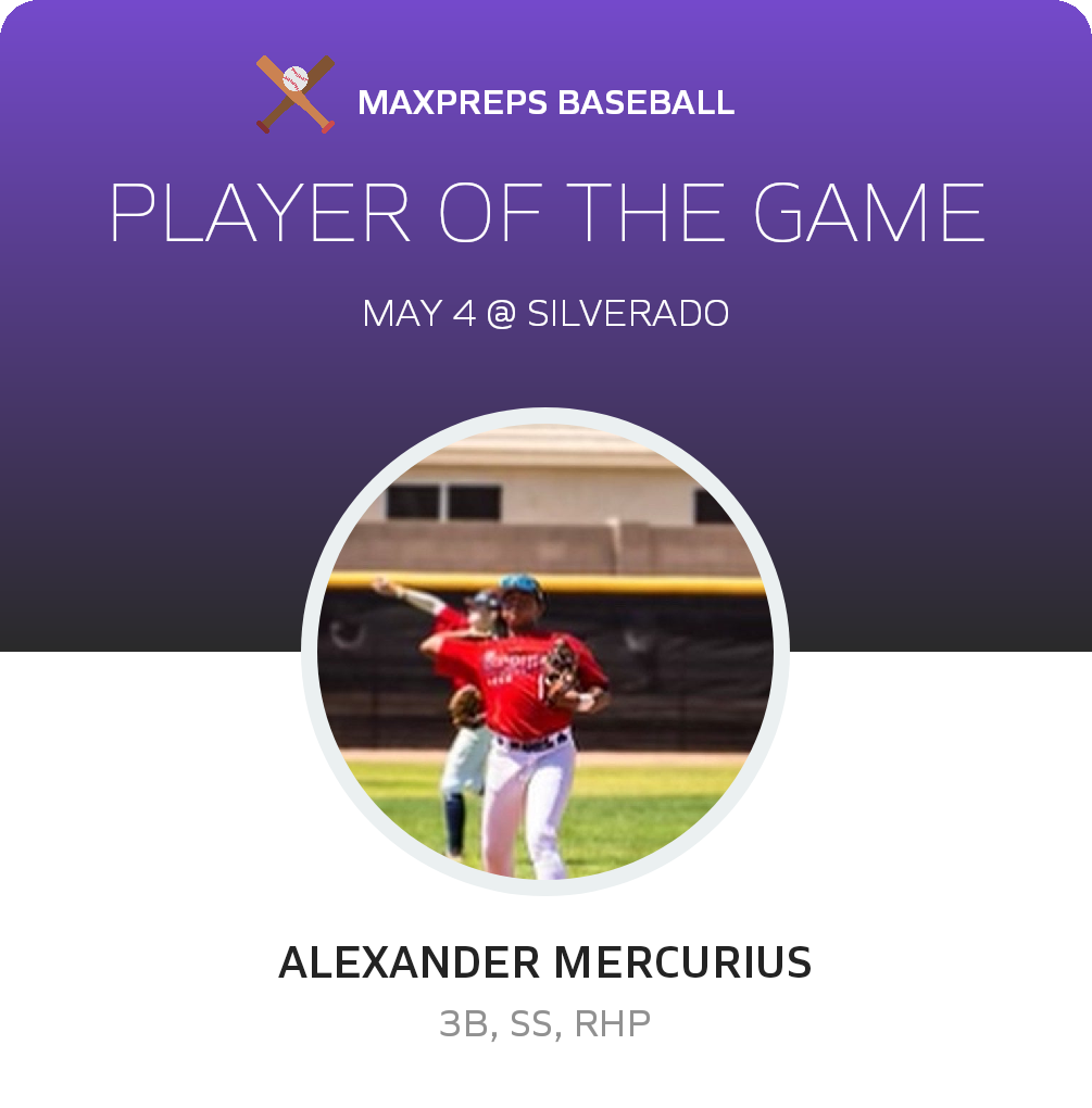 #9 Alexander Mercurius Player of the Game badge