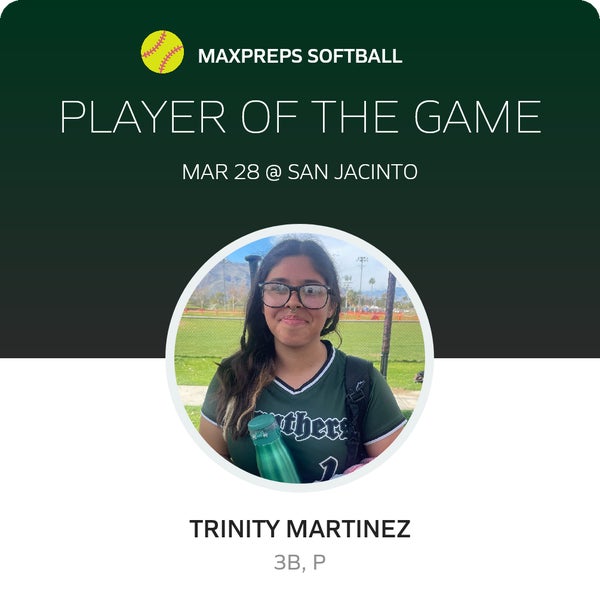 #1 Trinity Martinez Player of the Game badge