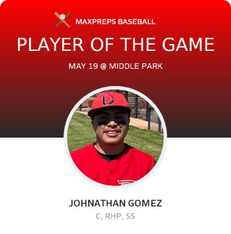 #9 Johnathan Gomez Player of the Game badge