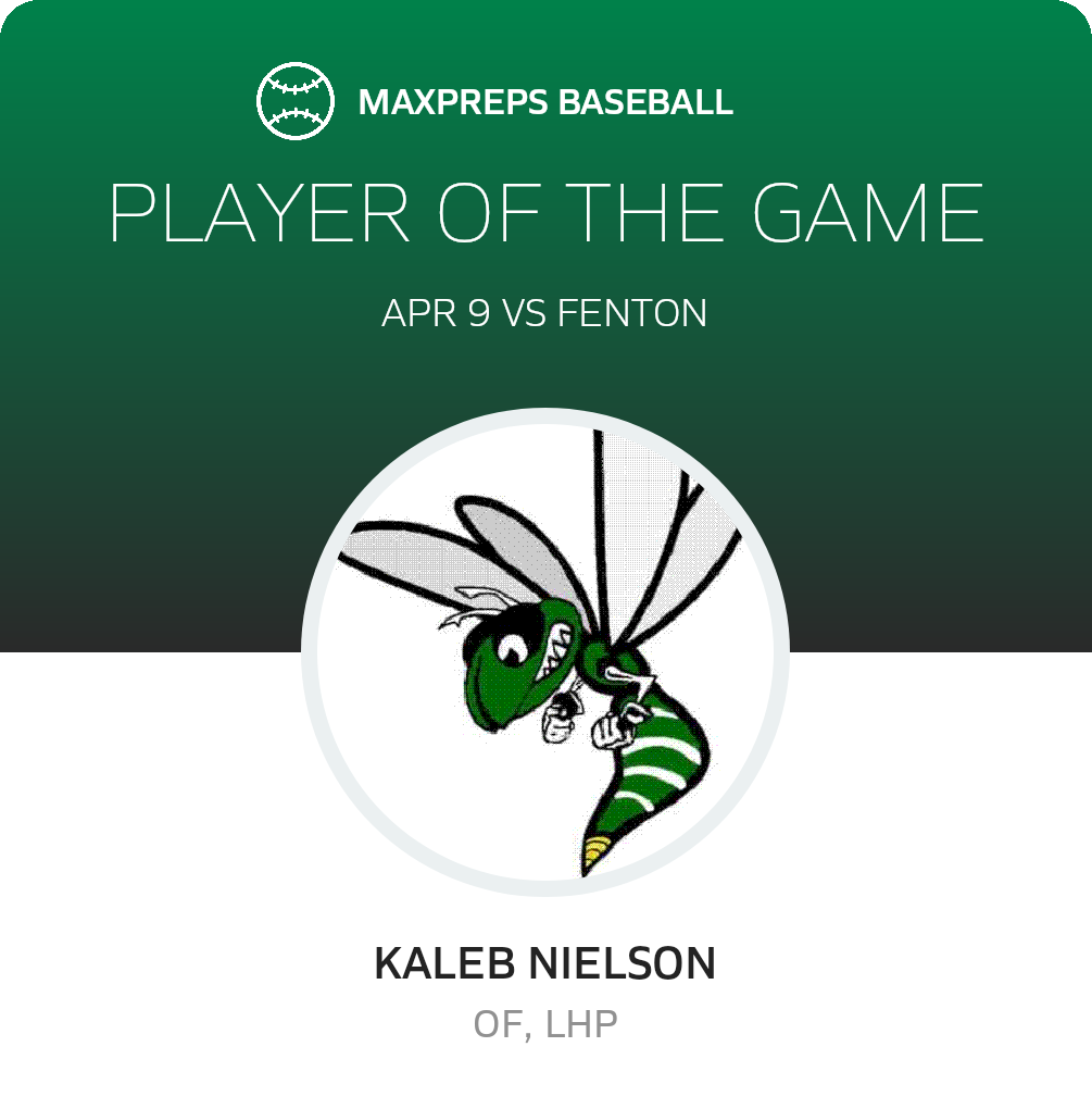 #2 Kaleb Nielson Player of the Game badge