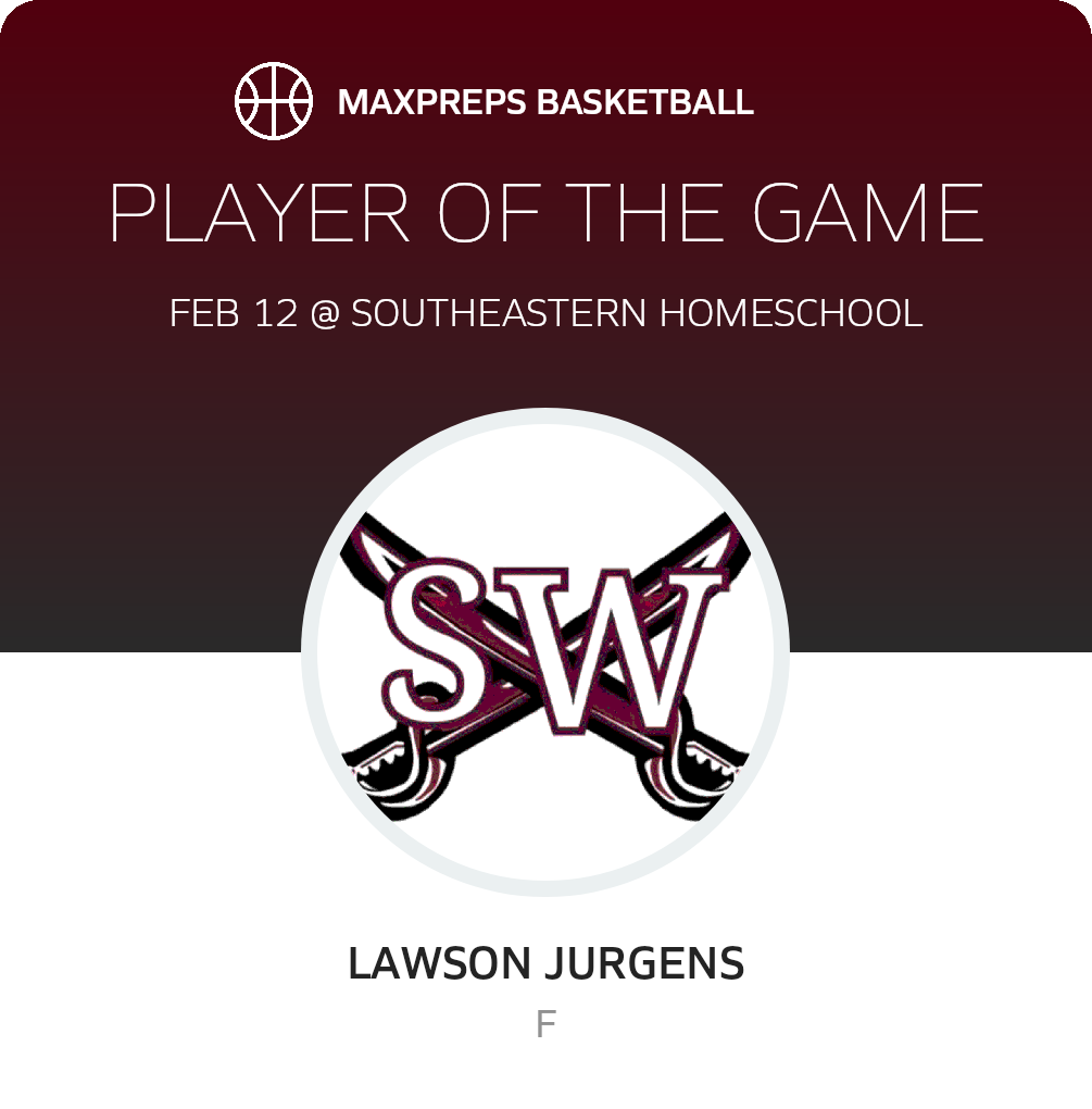 #0 Lawson Jurgens Player of the Game badge