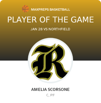 #44 Amelia Scorsone Player of the Game badge