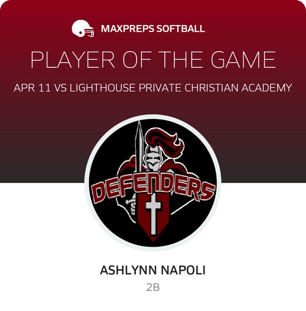 #11 Ashlynn Napoli Player of the Game badge