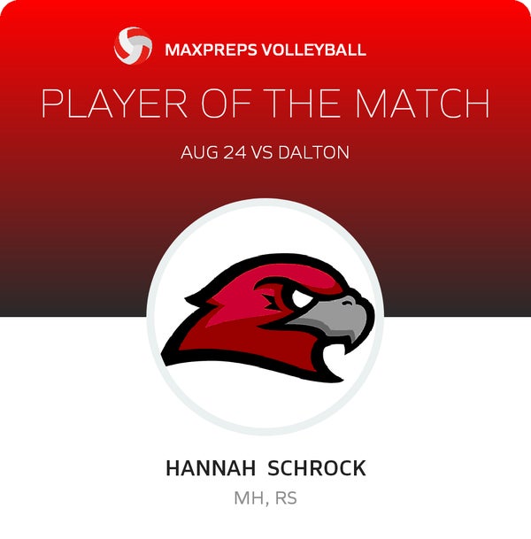 #13 Hannah Schrock Player of the Game badge