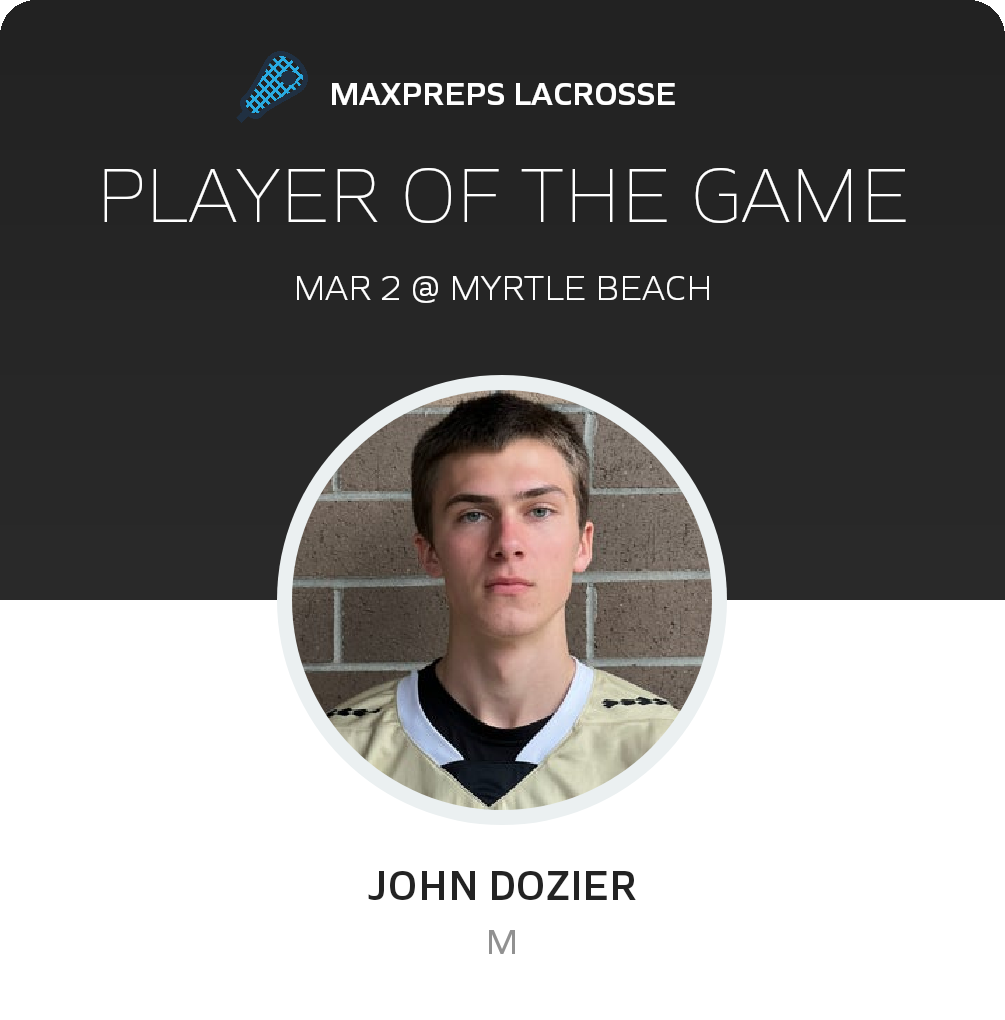 #4 John Dozier Player of the Game badge