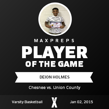 #11 Deion Holmes Player of the Game badge