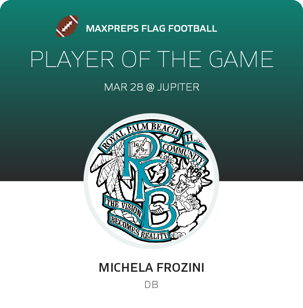 #8 Michela Frozini Player of the Game badge