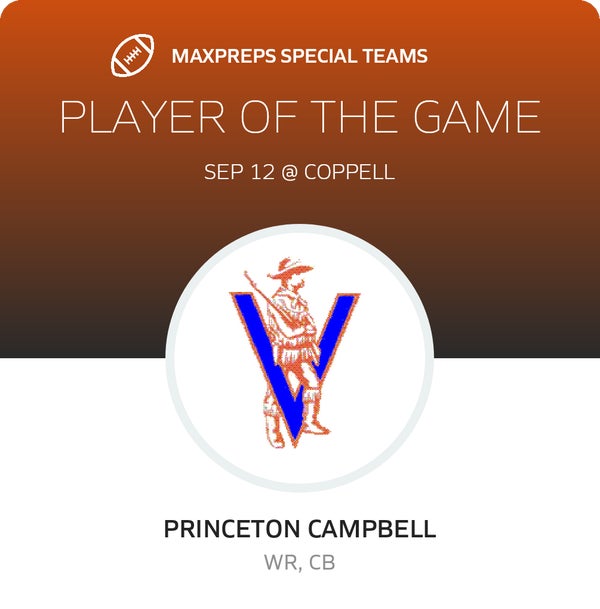 #5 Princeton Campbell Player of the Game badge