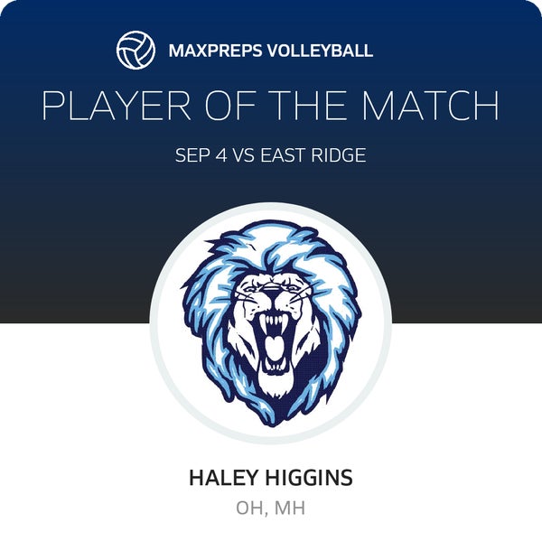 #11 Haley Higgins Player of the Game badge