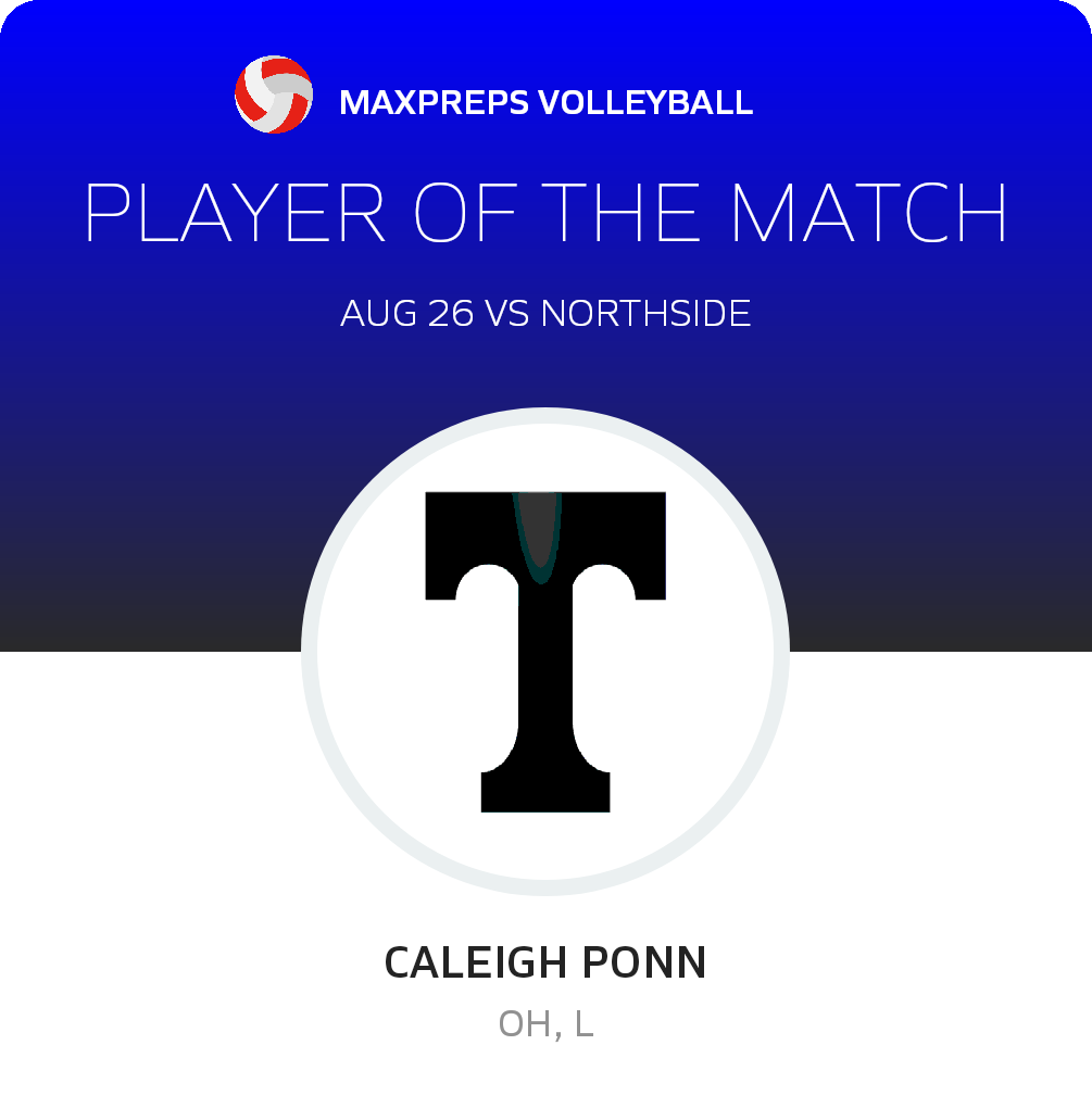 #5 Caleigh Ponn Player of the Game badge
