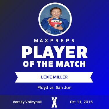 #6 Lexie Miller Player of the Game badge