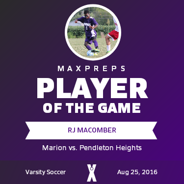 #5 RJ Macomber Player of the Game badge
