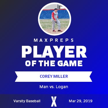 #9 Corey Miller Player of the Game badge
