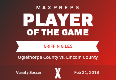#8 Griffin Giles Player of the Game badge