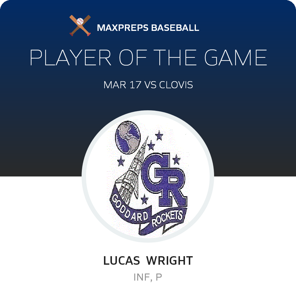 #7 Lucas  Wright Player of the Game badge
