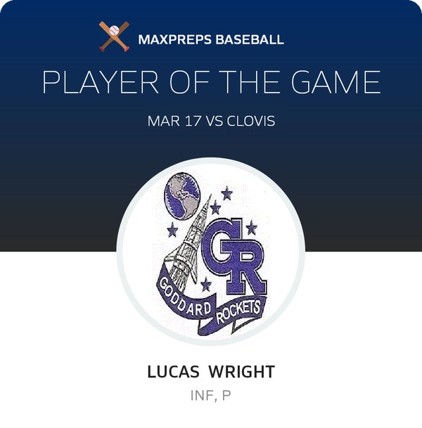 #7 Lucas Wright Player of the Game badge