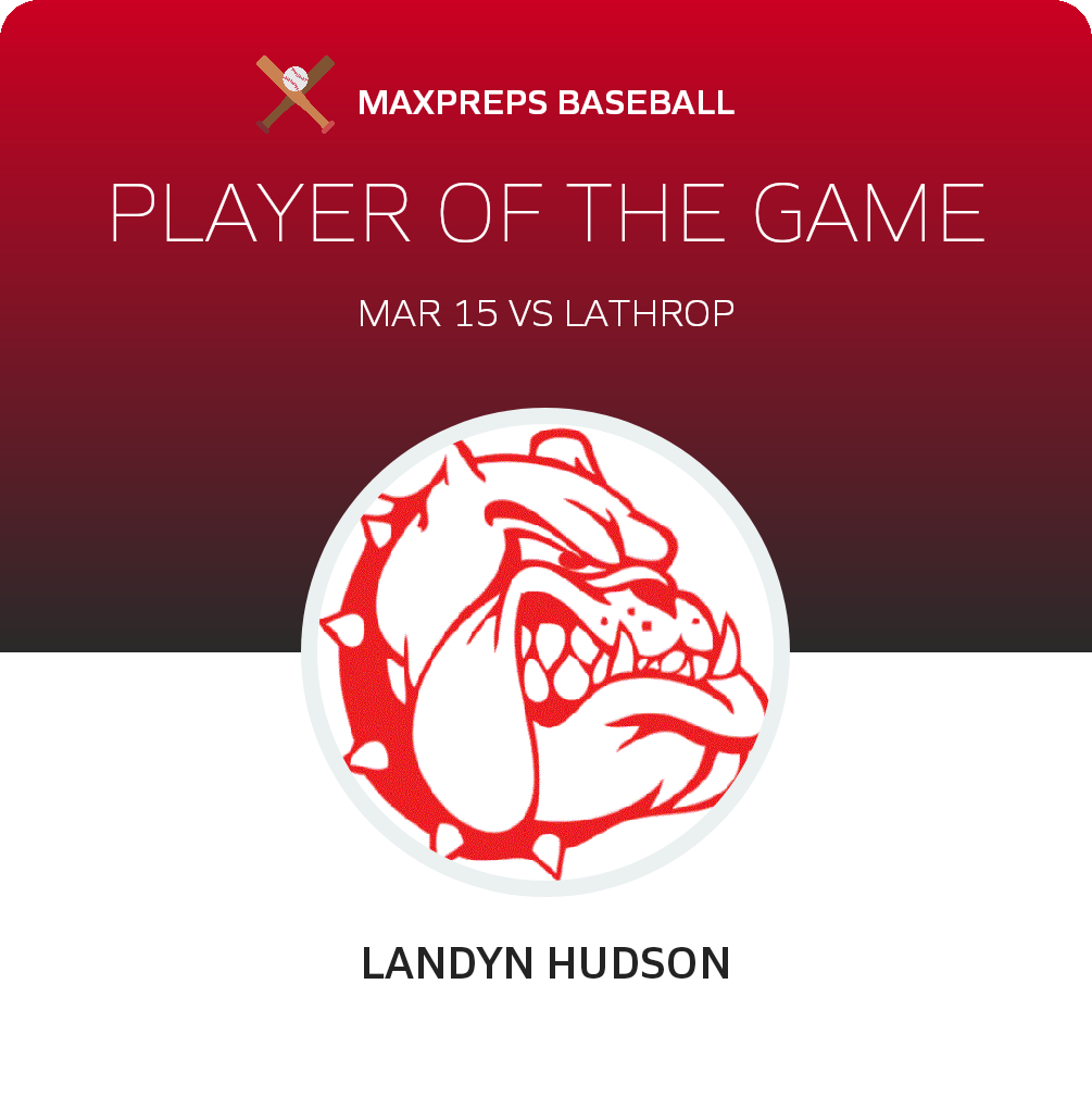 #4 Landyn Hudson Player of the Game badge