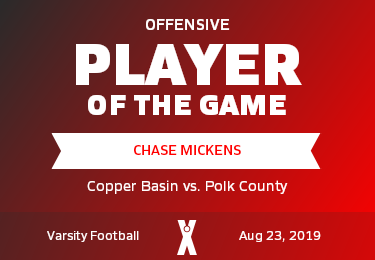 #24 Chase Mickens Player of the Game badge