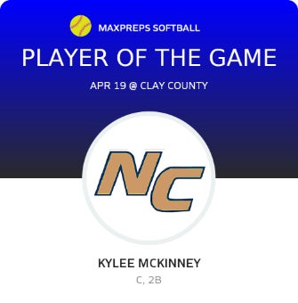 #2 Kylee McKinney Player of the Game badge