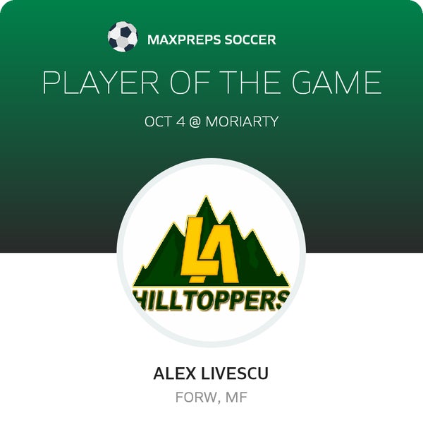 #15 Alex Livescu Player of the Game badge